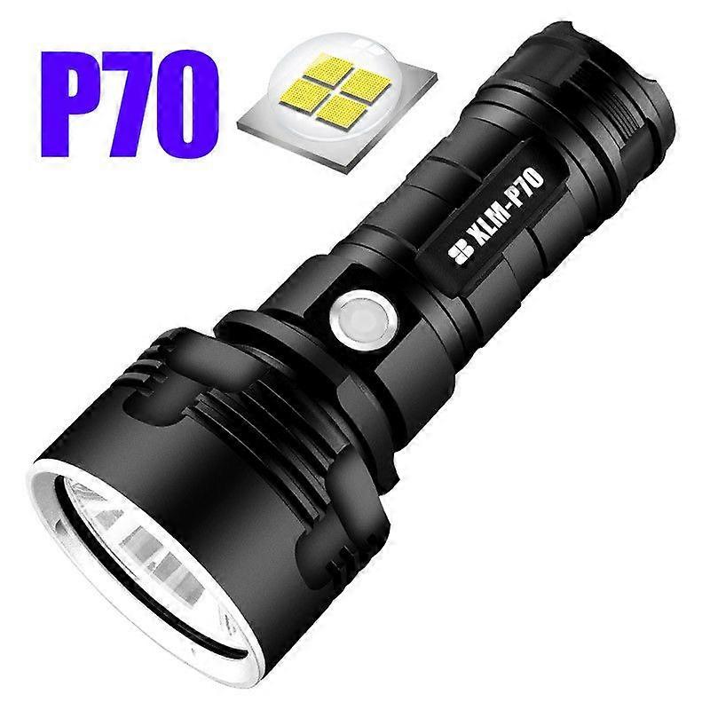 p70 Flashlight, 30000-100000 Lumens High Power LED Ultra Bright Waterproof Flashlight,3 Mode Flashlight (Single Battery)