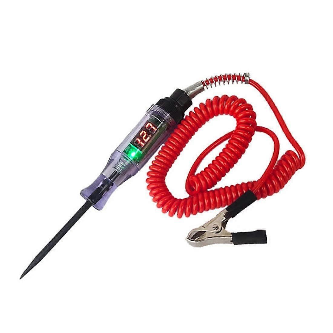 Heavy Duty Digital LED Automotive Test Light 3-70V Circuit Tester with Polarity Indicator and Stainless Probe for Car Truck