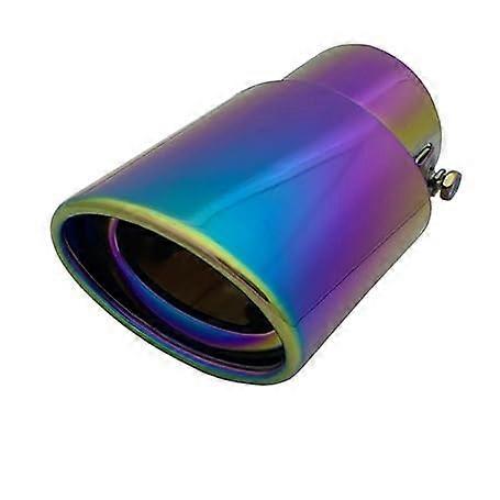 dschalldampfer Universal Car Exhaust End Cap Round Stainless Steel Modified Rear Chrome Exhaust Tip A153 Full Color
