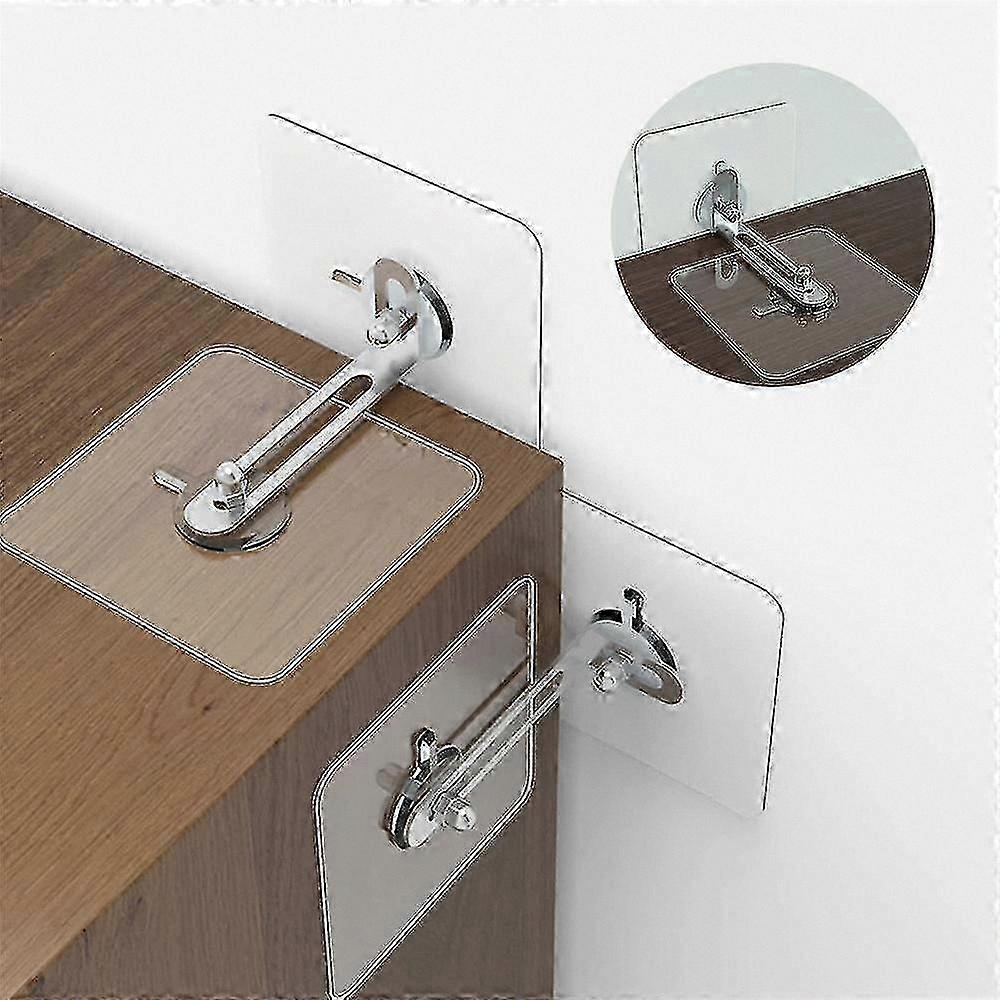 Self-Adhesive Wall Anchors for Furniture, Anti-Tip Secure Connectors, Easy Installation, Punch-Free Fixing Solution