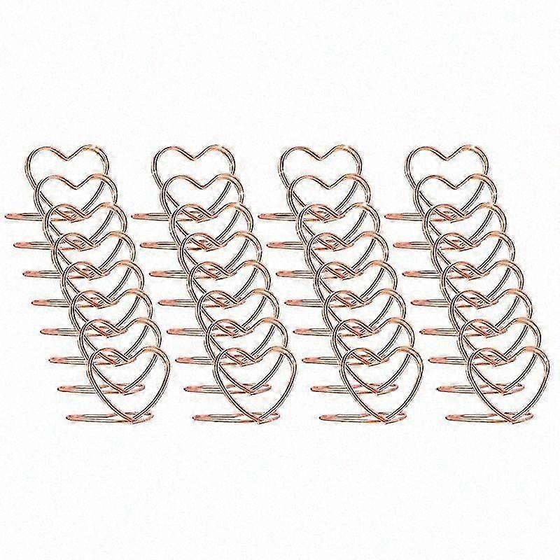 Table Number Holders 32Pcs, Place Card Holder Heart Shape Playing Cards Holders Mini Photo Holder T