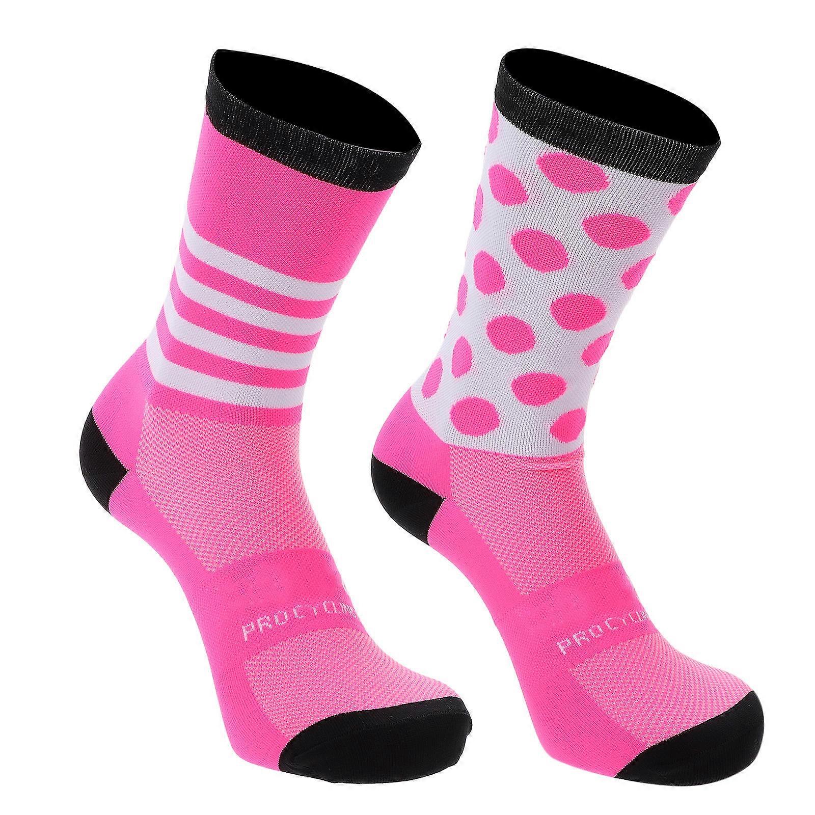 Comfortable Athletic Socks for Training Men Pink Nylon Material Heat Dissipation 1 Pair
