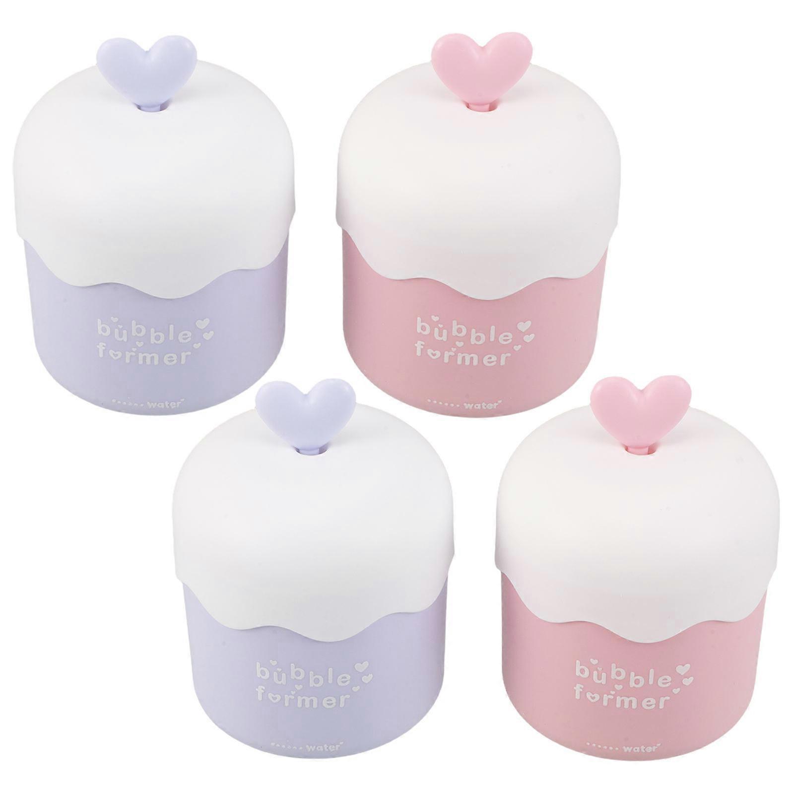 4PCS Facial Foam Maker Handheld Bubble Foamer for Cleanser, Skincare Tool for Deep Cleansing, Foaming Bottle for Cream & Lotion