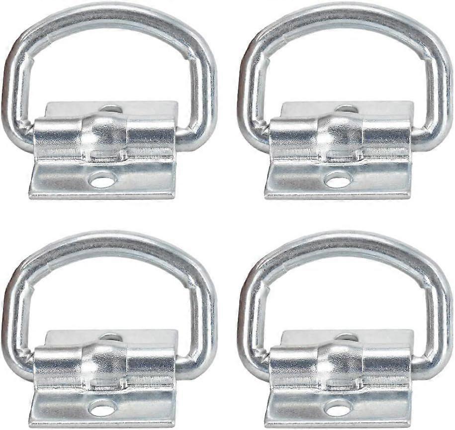 D-Ring Tie Down Anchor/Bolt-on D-Ring/Surface Mount Tie Down Ring,4 Pack 1 silver