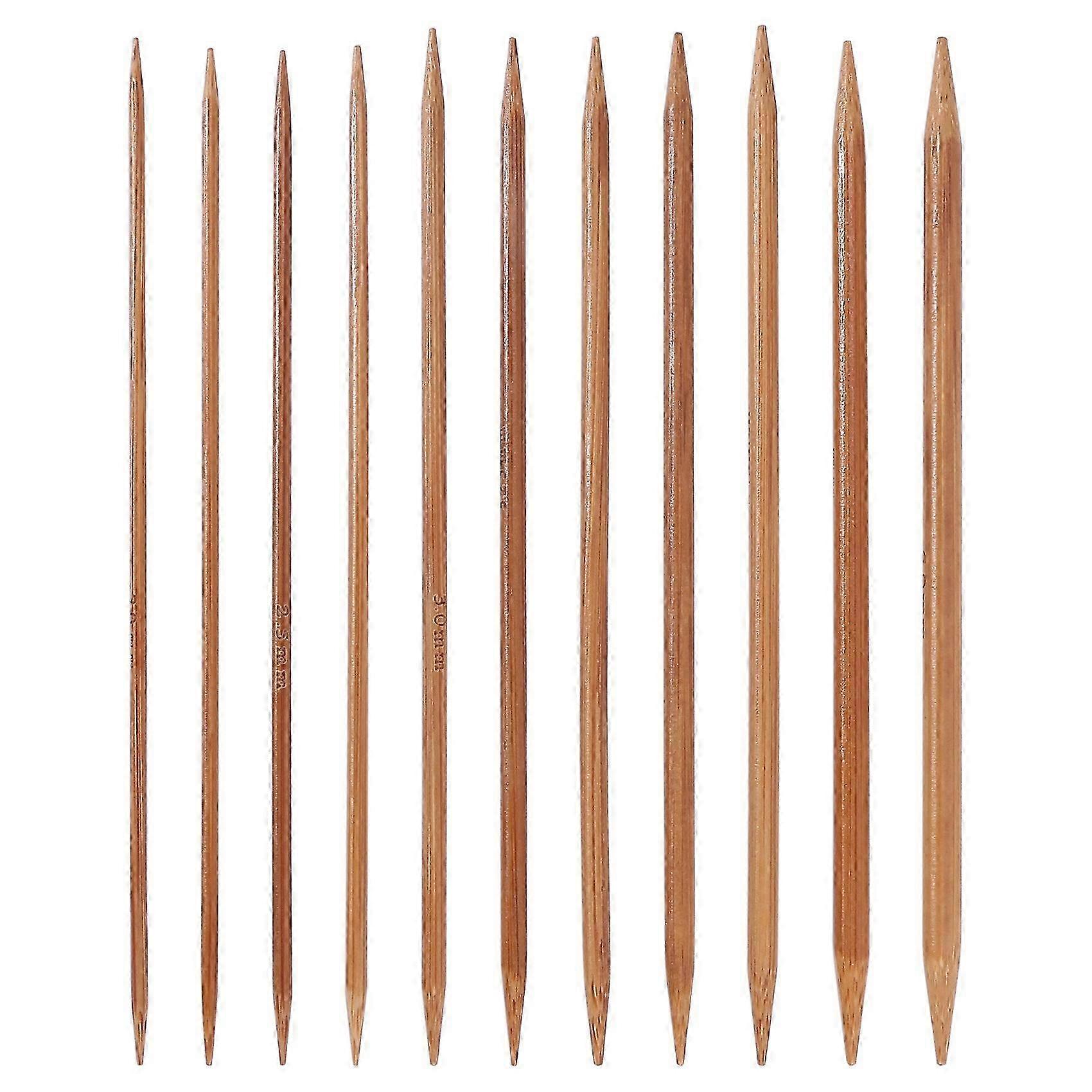 5 Sets of 11 Sizes 5" (13cm) Double Pointed Carbonized Bamboo Knitting Kits Needles Set (2.0mm - 5.0mm)