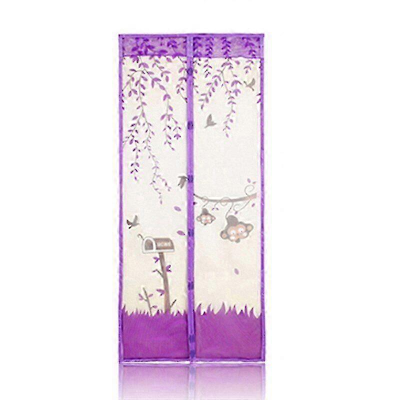 90x210cm Automatic Closing Magnetic Mosquito Net Screen Door Anti-fly Net Cartoon