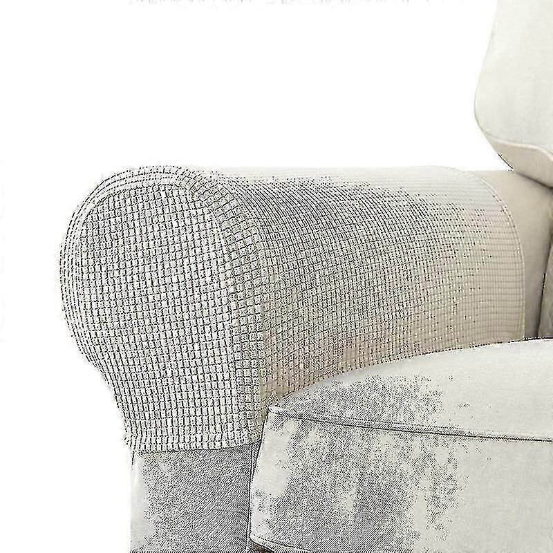 2 peças capas elásticas para apoio de braço, elastano, jacquard, protetor macio e elástico para cadeiras, sofás, poltronas, capas para sofás reclináveis
