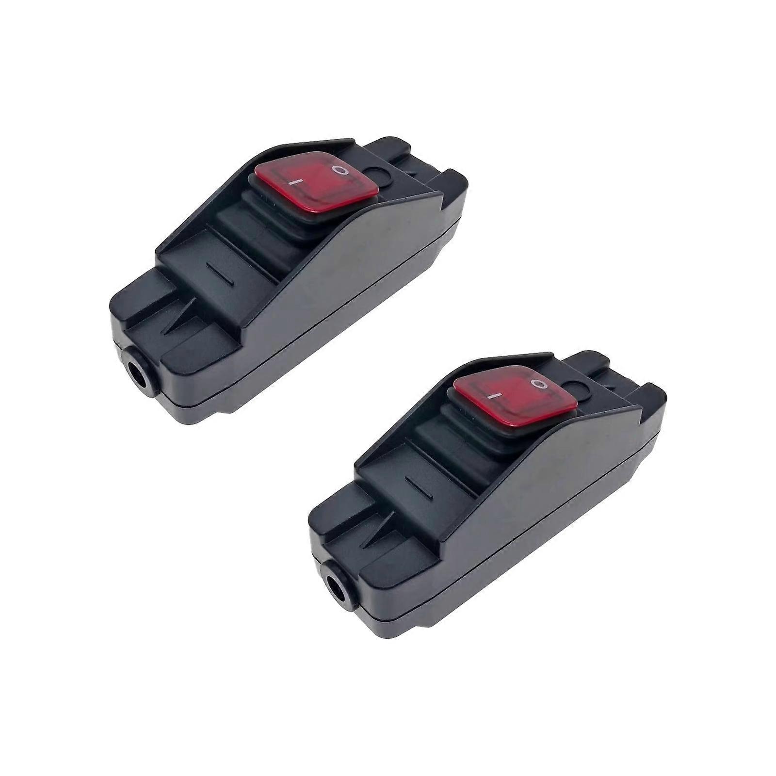 2Pcs Waterproof Inline Cord Switches With Indicators Heavy Duty Cord Button Switches for Outdoor Use Easy to Use Multicolor