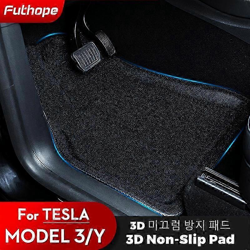 Futhope Floor Mats Black Pad For Tesla Model 3 Y 2020-2023 Custom W...