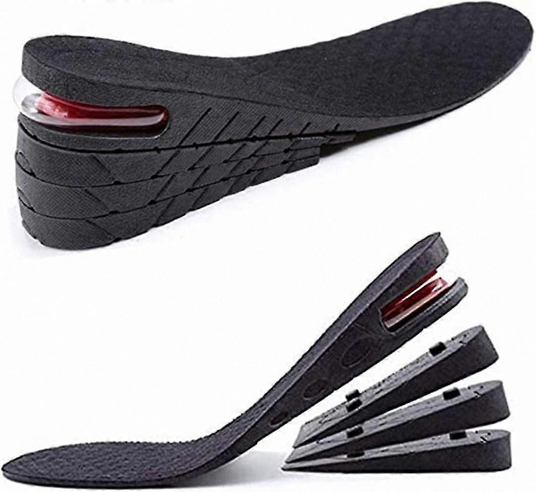 Men's 4-Layer Heel Inserts for Height Enhancement Cushioned Air Insoles for Shoes