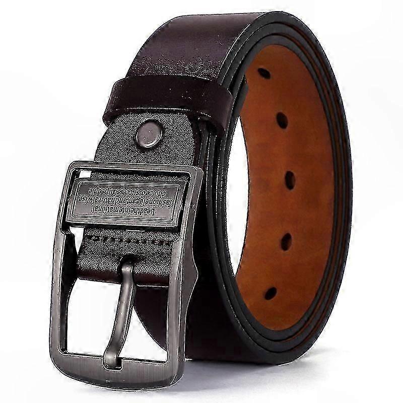أحزمة جلدية فاخرة من جلد البقر للرجال ، مشبك دبوس كلاسيكي ، أحجام كبيرة 130-170 سم ، أحزمة فستان رجالية أنيقة ومتينة