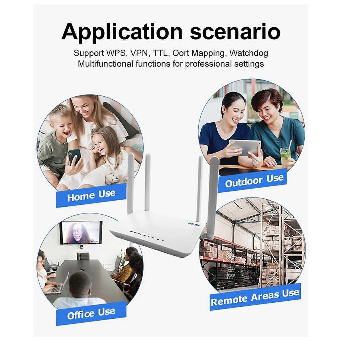 EC21 4G SIM-WLAN-Router-Modem WiFi 6 mit SIM-Kartensteckplatz EU-Stecker