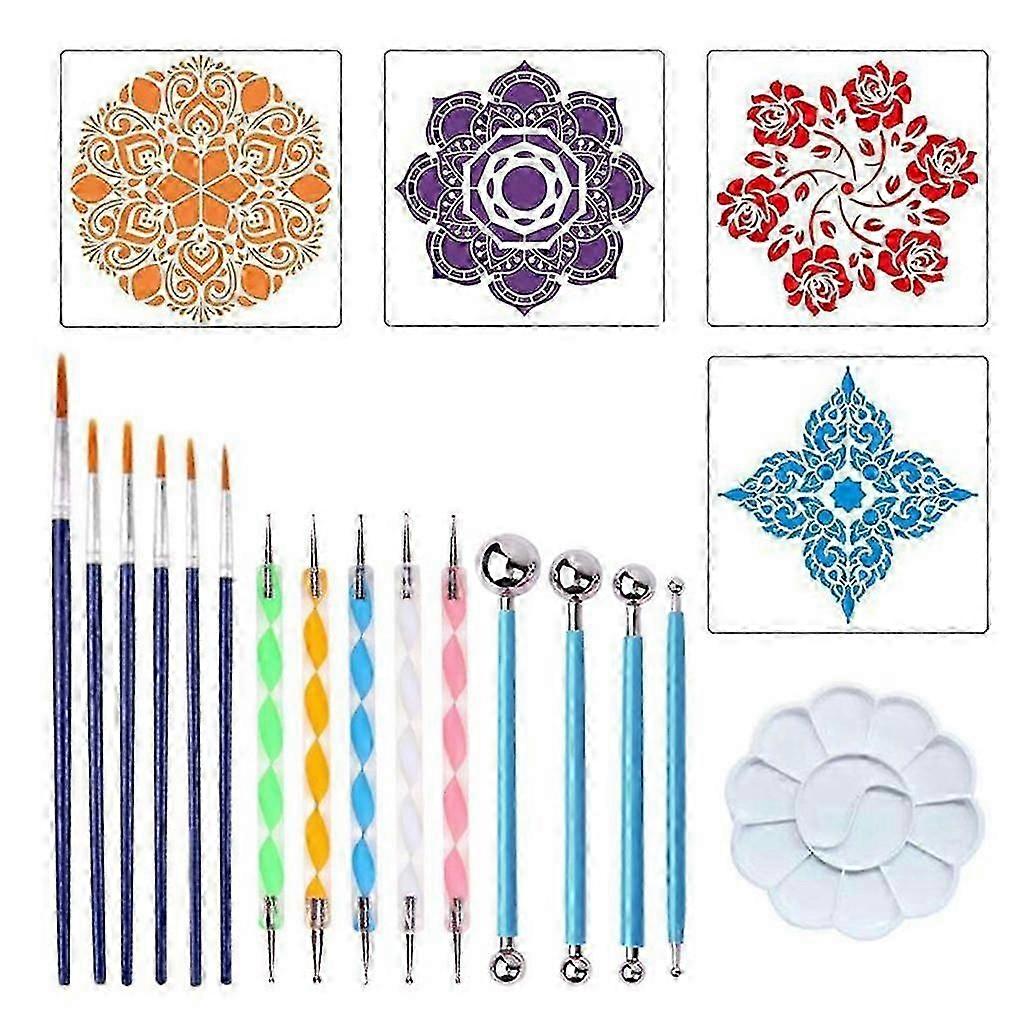 20Pcs Mandala Dotting Εργαλεία Kit Pen Stylus Rock Stone Ζωγραφική Εργαλεία Set Craft
