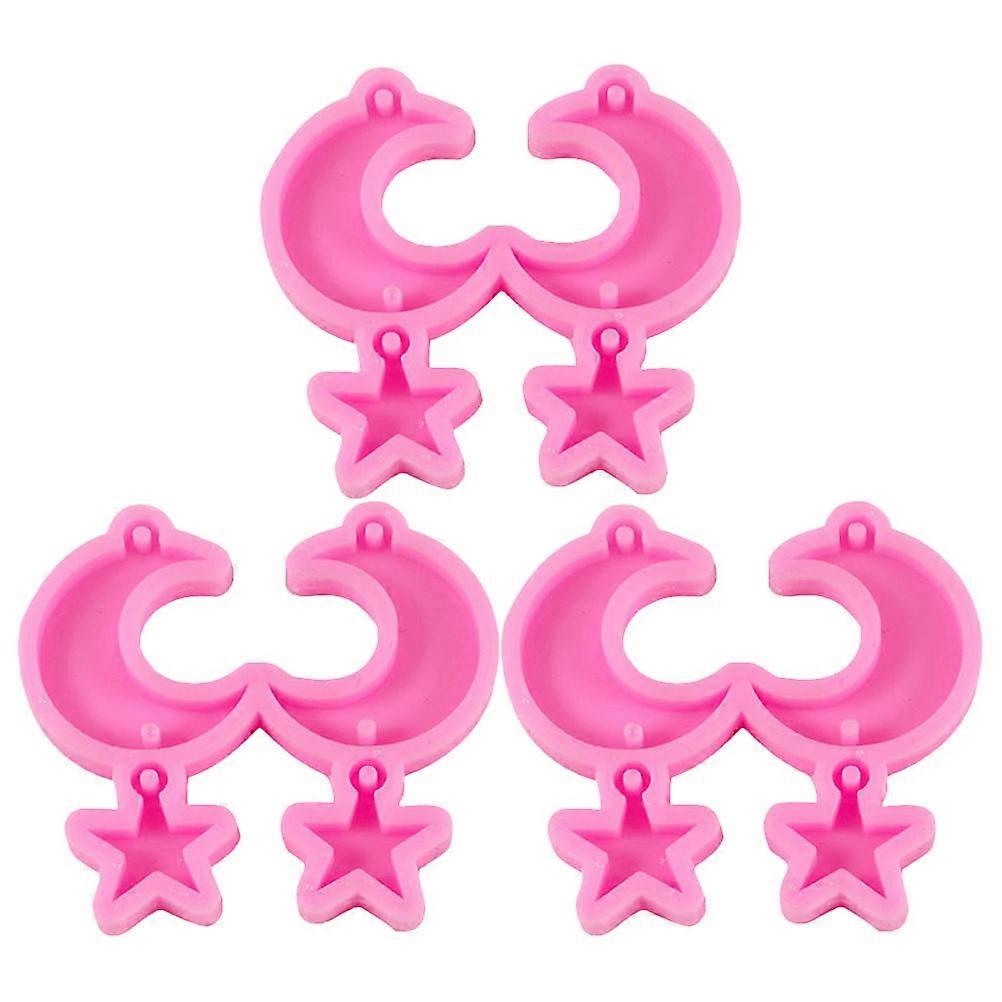 3 Sets Earrings Molds for DIY Jewelry Making Pendant Casting Tray Tools for Unique Ear Studs & Hanging Decor, Smooth & Easy Demolding for Crafting