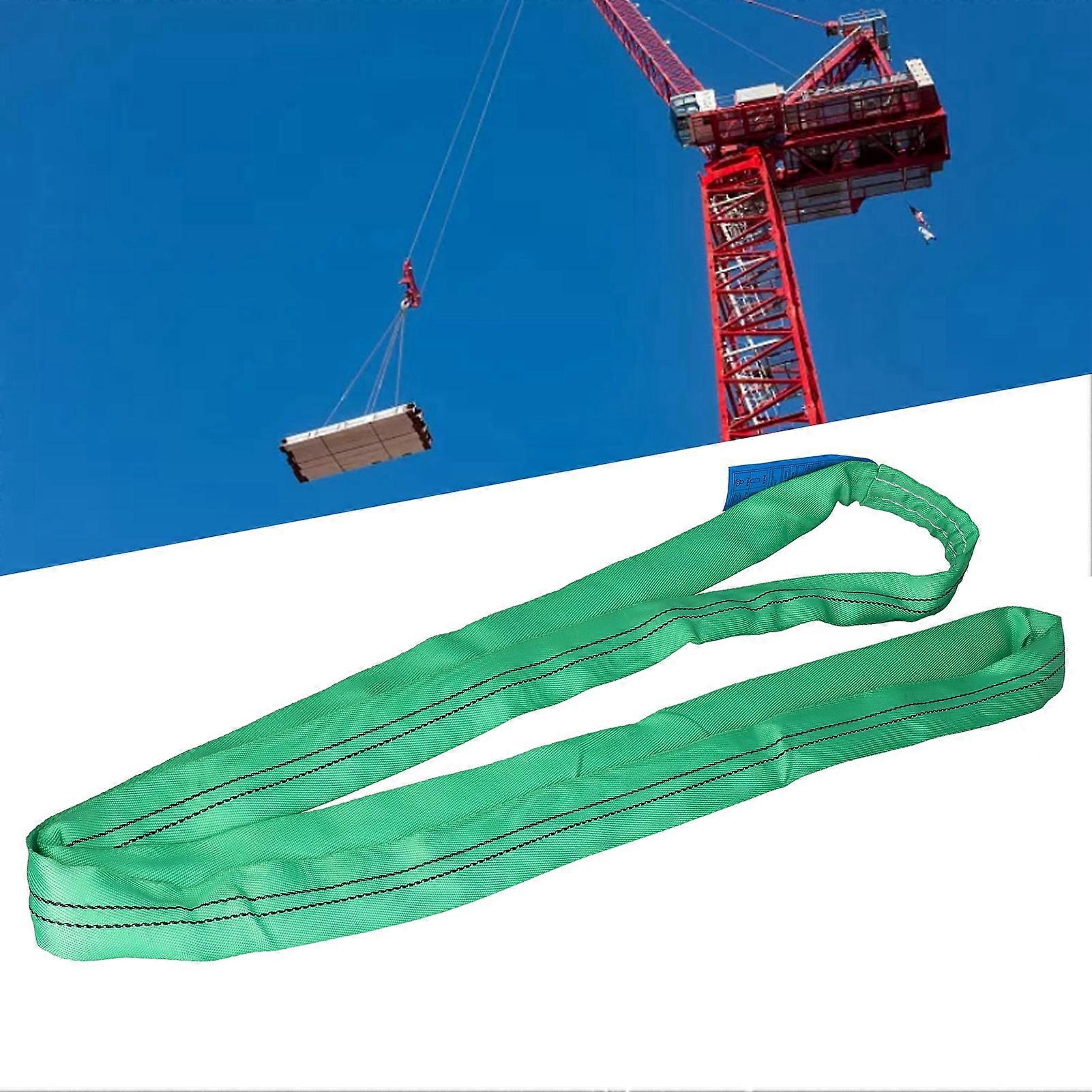 2T Round Sling Soft Lifting Hoist Webbing 6M Green 60mm Width