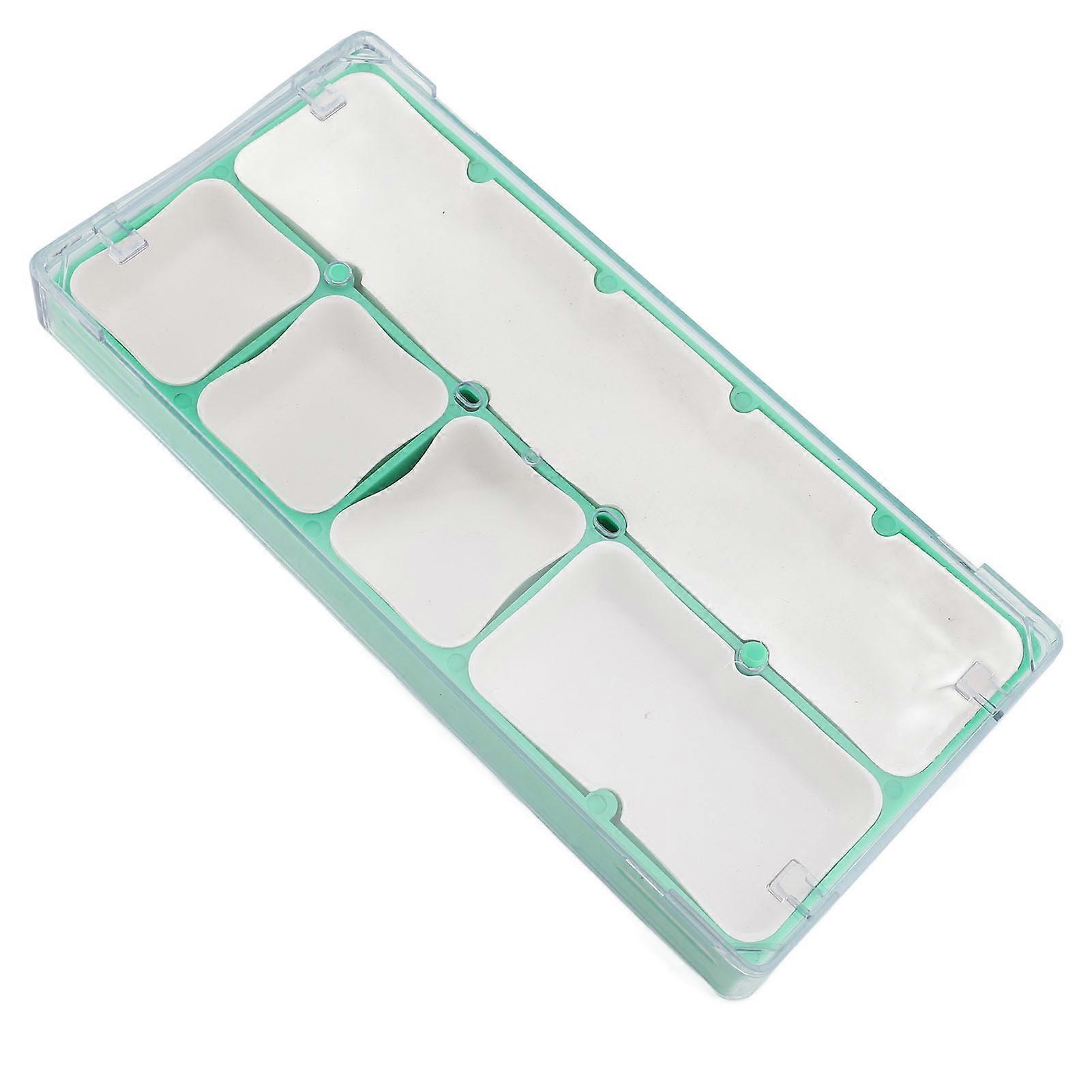 5 Compartments Stackable Watch Parts Storage Box with Green Sponge Pad
