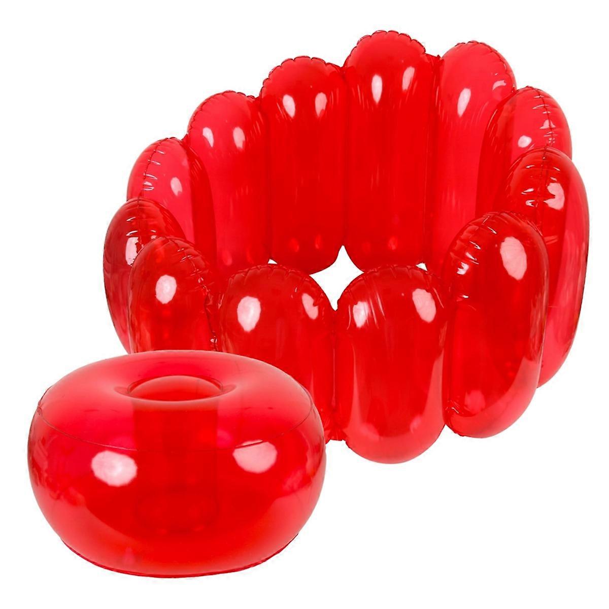 Jelly Inflatable Chair, the Jelly Collection, Portable Blow Up Couch, Inflatable Sofa Seat Furniture for Home Yard Patio