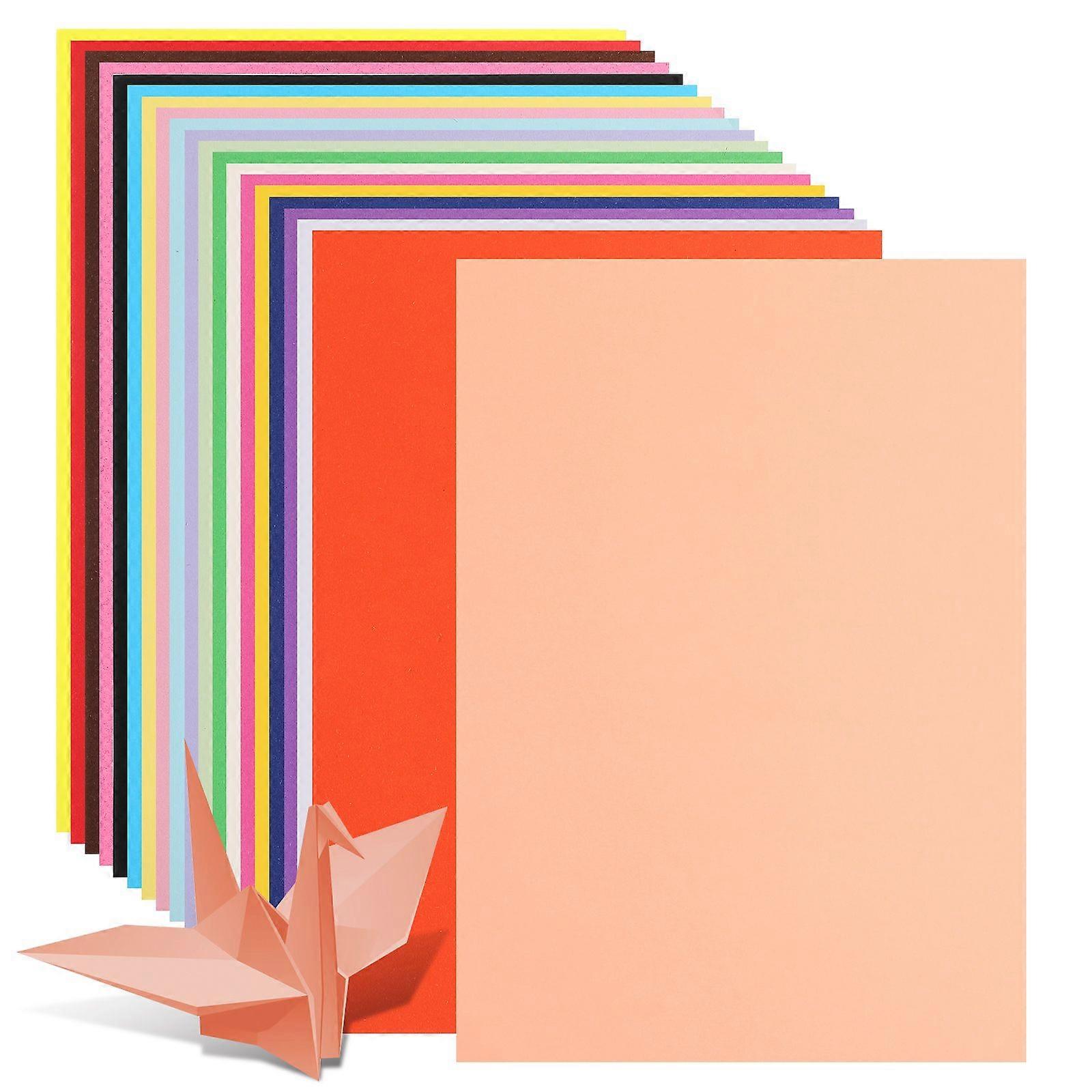 100 Sheets Cardstock Papers Colored Card Stock Colorful Origami Papers Color Paper Origami Sheets Papers Craft Papers