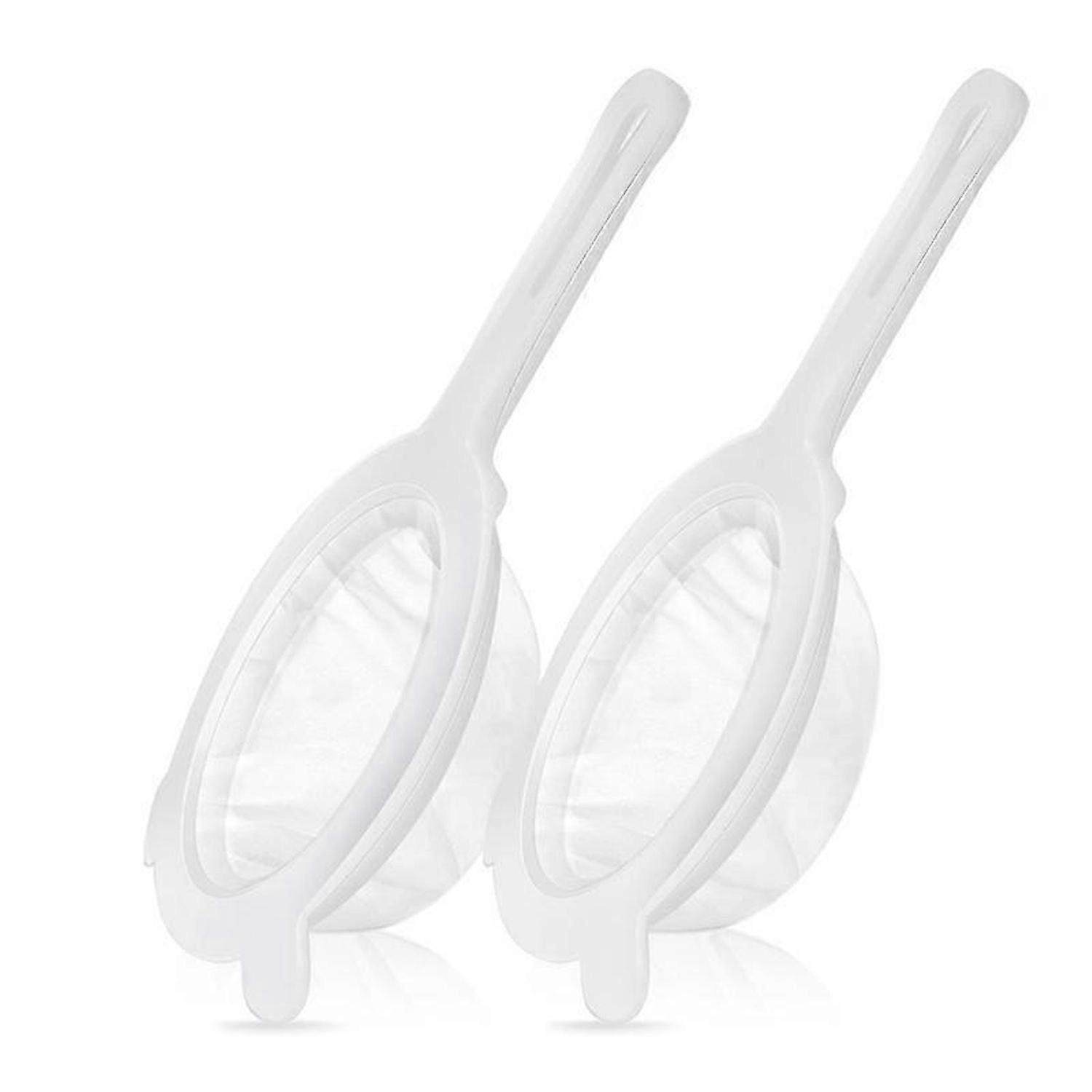 2Pc Yogurt Mesh Strainer with Handle for Kitchen Juicing 100/400 Mesh