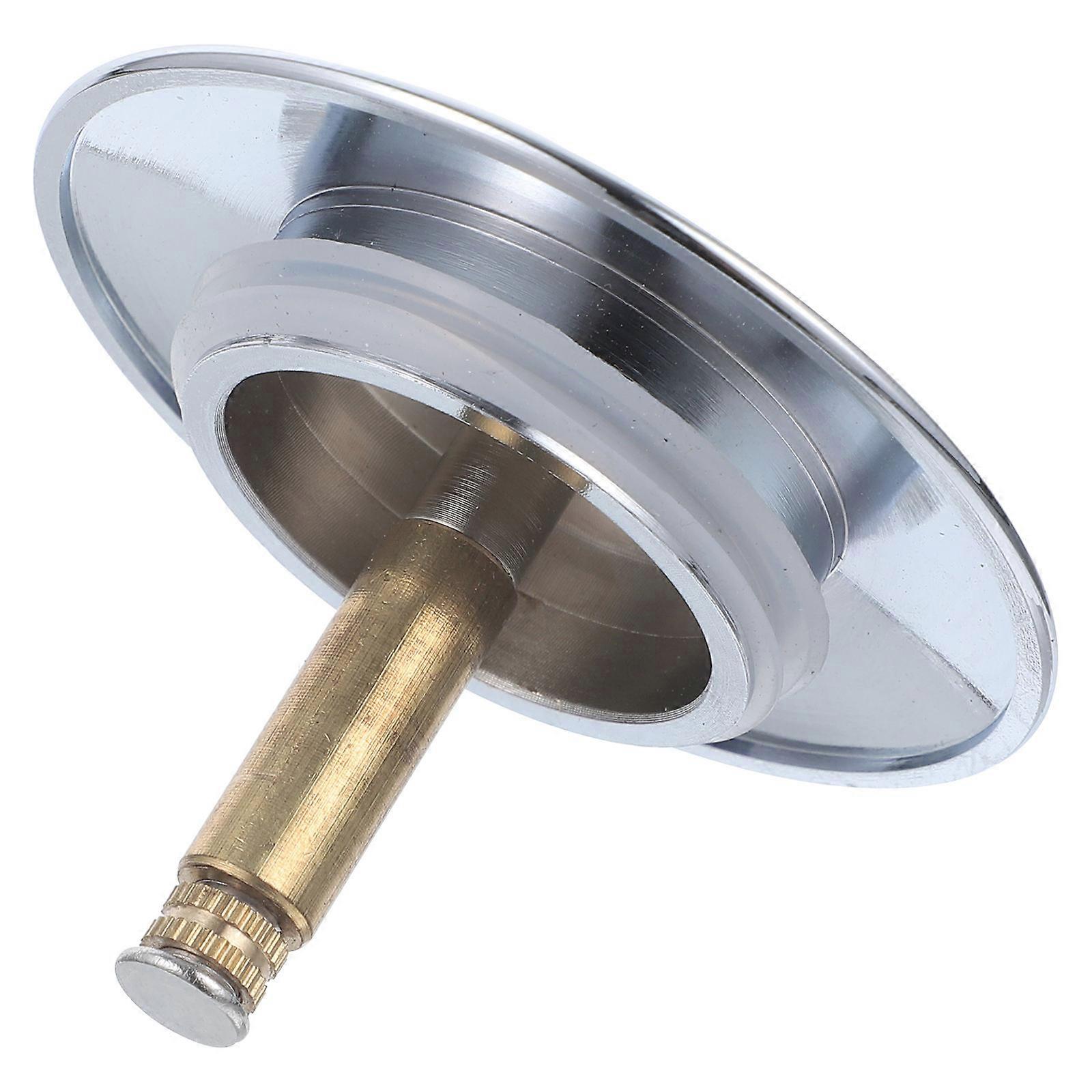 Bathroom Drain Stopper Silver Bath Tub Plug Rotary Design 5Pcs Pack