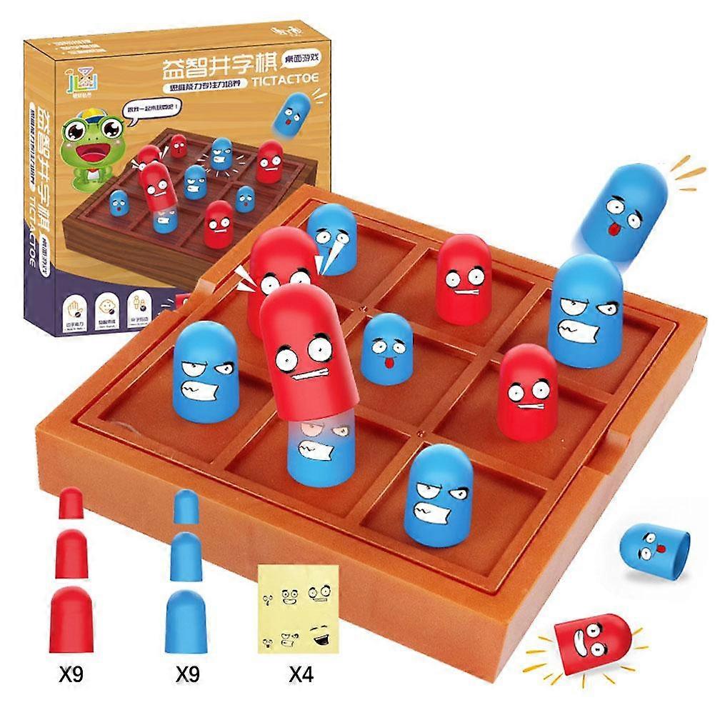 Cujmh Gobblet Gobblers Board Game Fun Family Strategy Puzzle Toy Portable Plastic