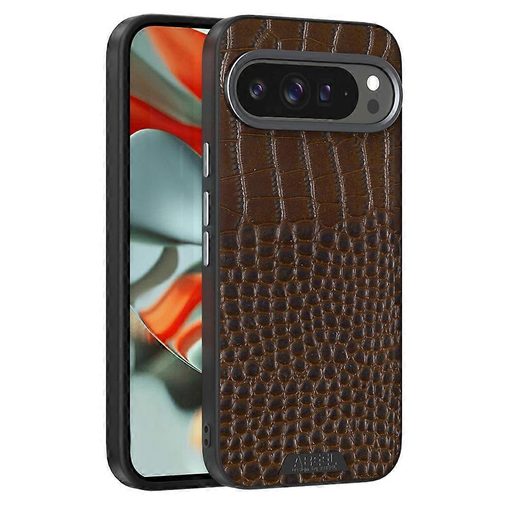 ABEEL For Google Pixel 10 Pro XL Case Compatible with MagSafe Crocodile Texture Micro-Embossing Back