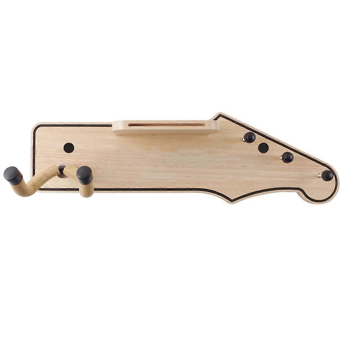 Guitar Wall Mount Wood Guitar Wall Hangers with Pick Holder Style 1