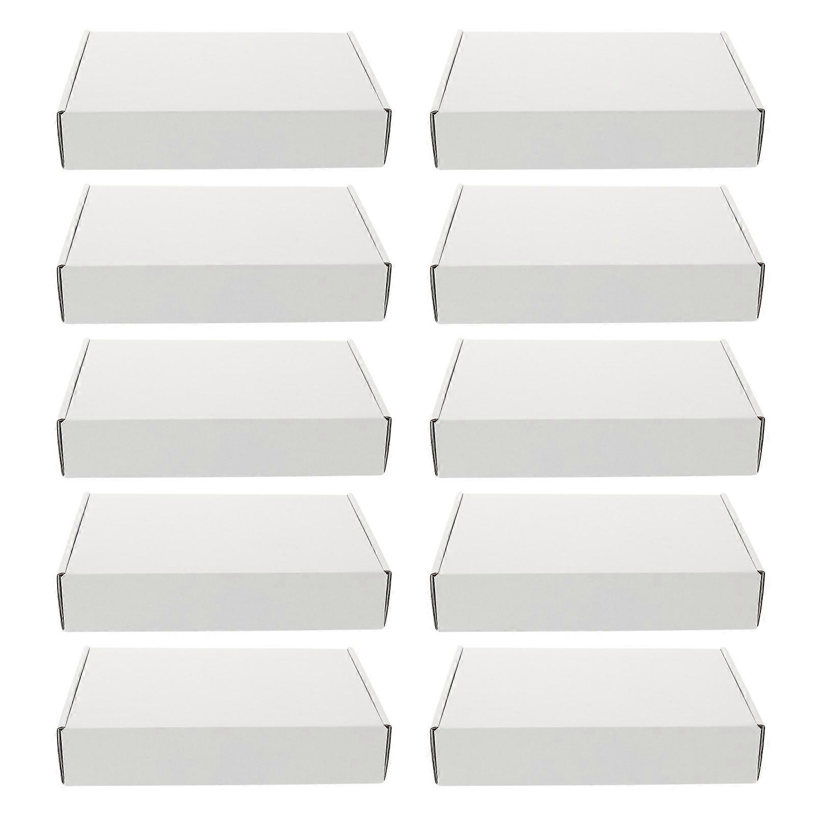 Small Mailers Corrugated Paper Boxes Business Use White Packing 20Pcs