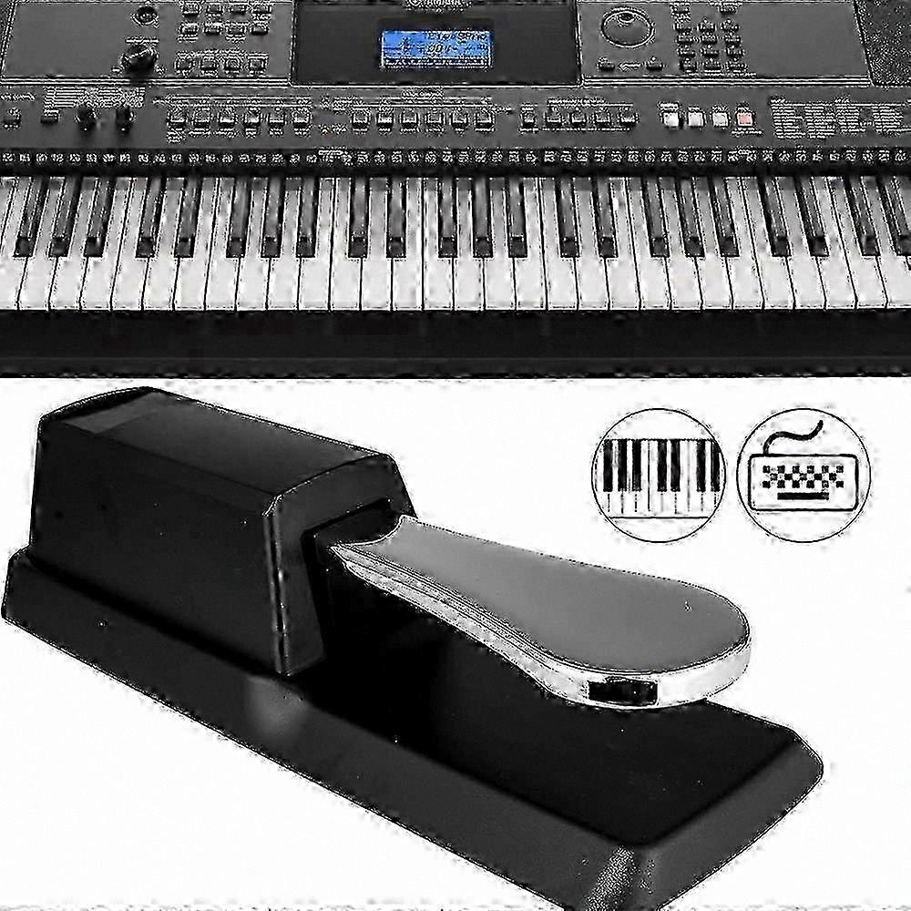 Universal Sustain Pedal for Digital Pianos and MIDI Keyboards, Compatible with Multiple Brands, Model D-V2