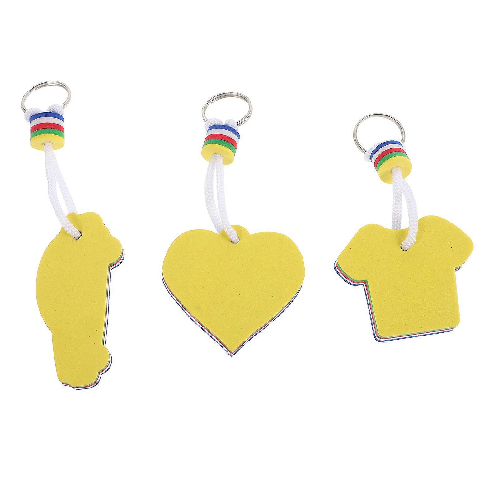 Float Keychain Sponge Key Ring Floating Keychain for Beach Use 3Pcs