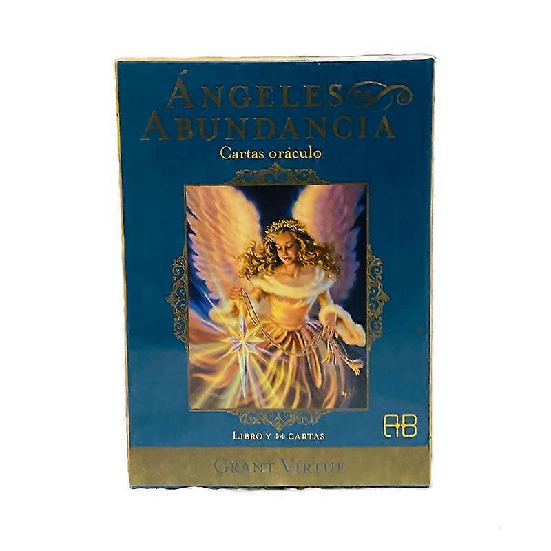 44 deck Angels of abundance oracle cards 10.4*7.4cm Spanish Version Fate Divination Tarot Board Game ��ngeles de abundancia