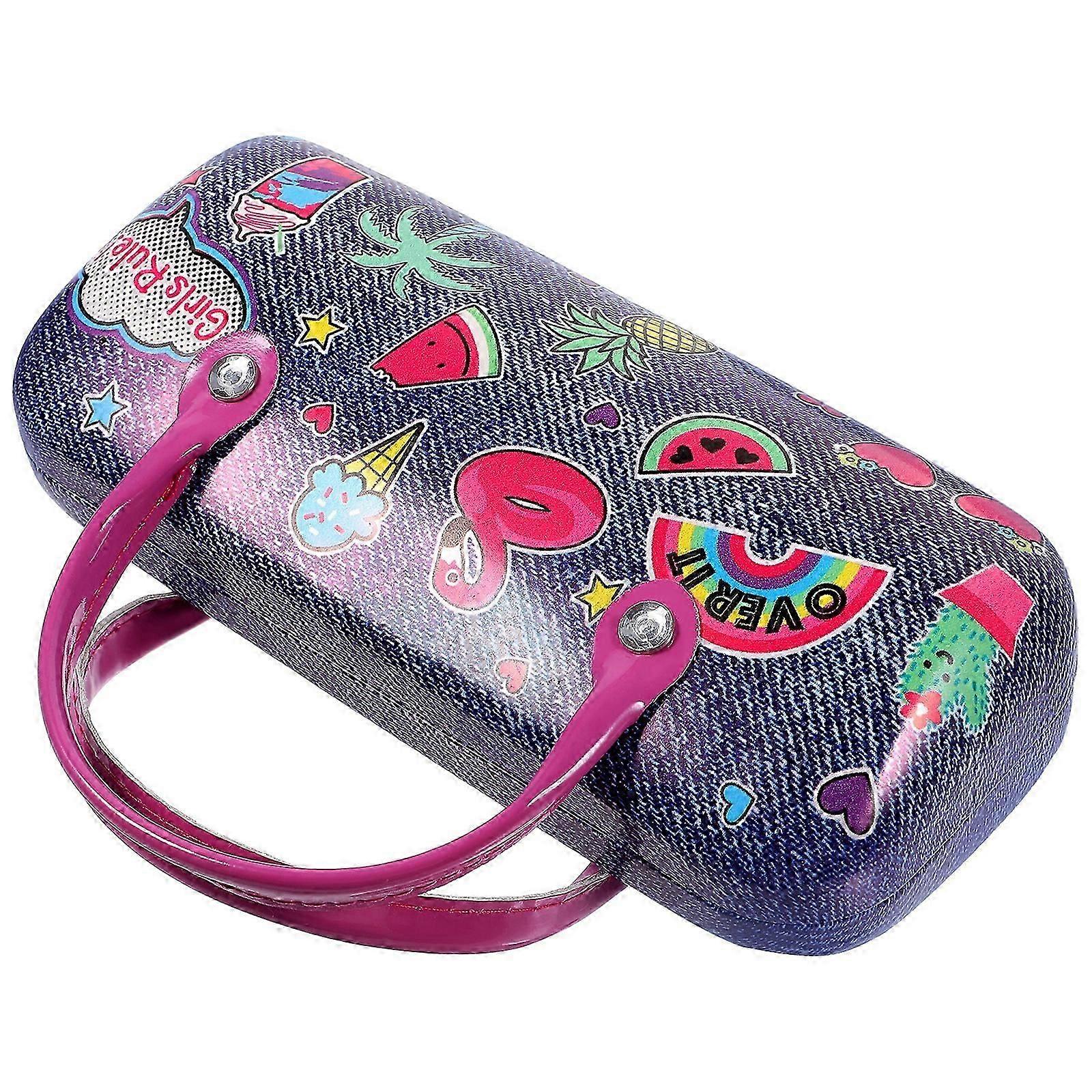portable glasses case with double handle for kids