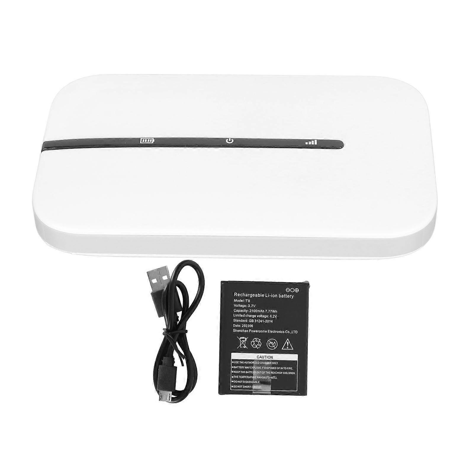 4G WiFi Router 150Mbps Standard SIM Card Slot 10 Devices Supported 2100mAh USB WiFi Modem for Office Travel Home