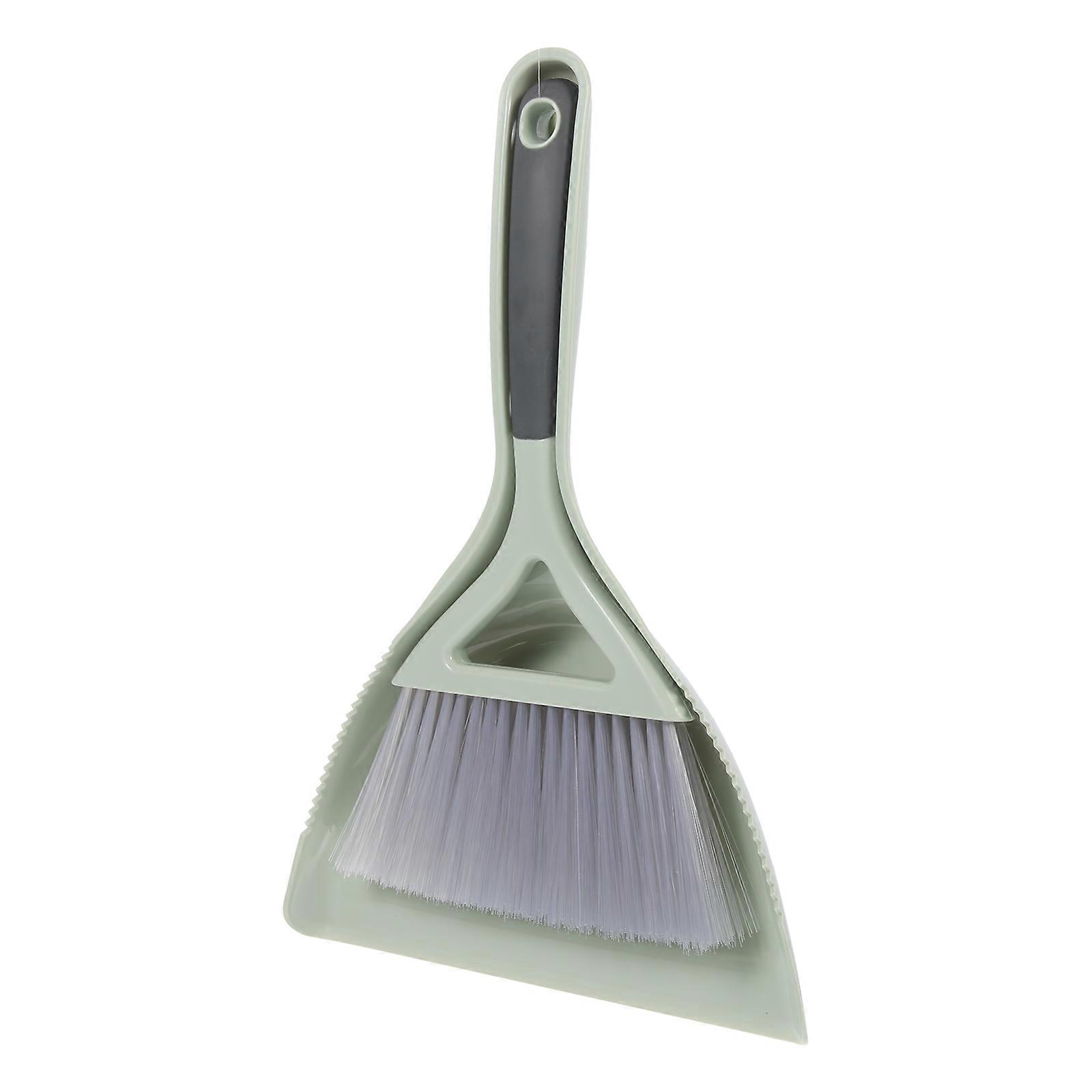 Mini Dustpan and Broom Set for Portable Desktop Cleaning 2Sets Green