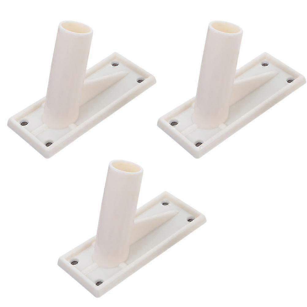 3 Pcs Self-adhesive Flag Pole Mounting Brackets Wall-mounted Holder Racks