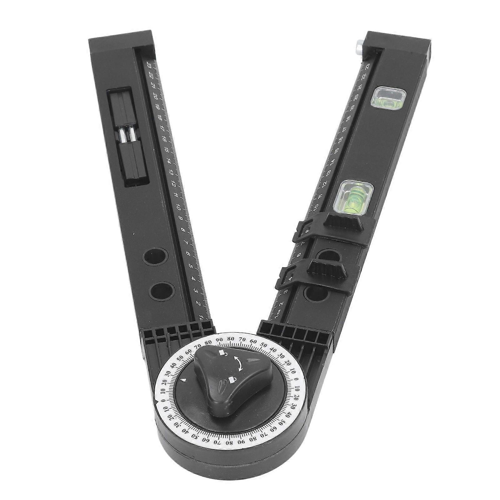 Woodworking Protractor Tool rulers With Level Gauge Angle Finder Protractor Kit