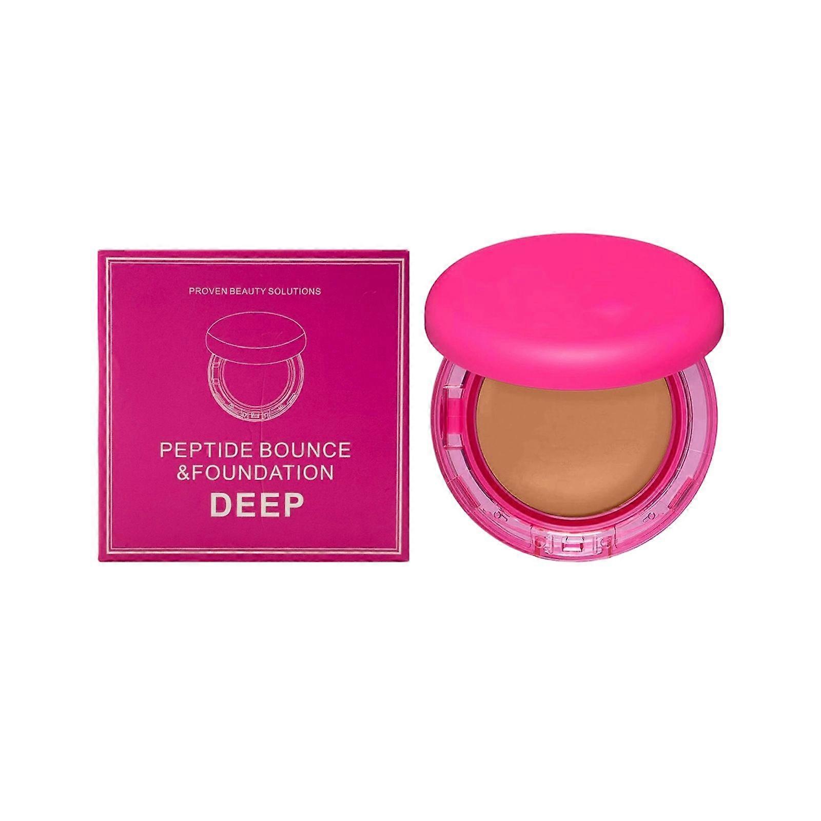 Peptide Bounce Foundation Medium Buildable Coverage & Soft Powder Finish Lightweight Hydrating Makeup for Smooth Skin Suitable for All Skin Types