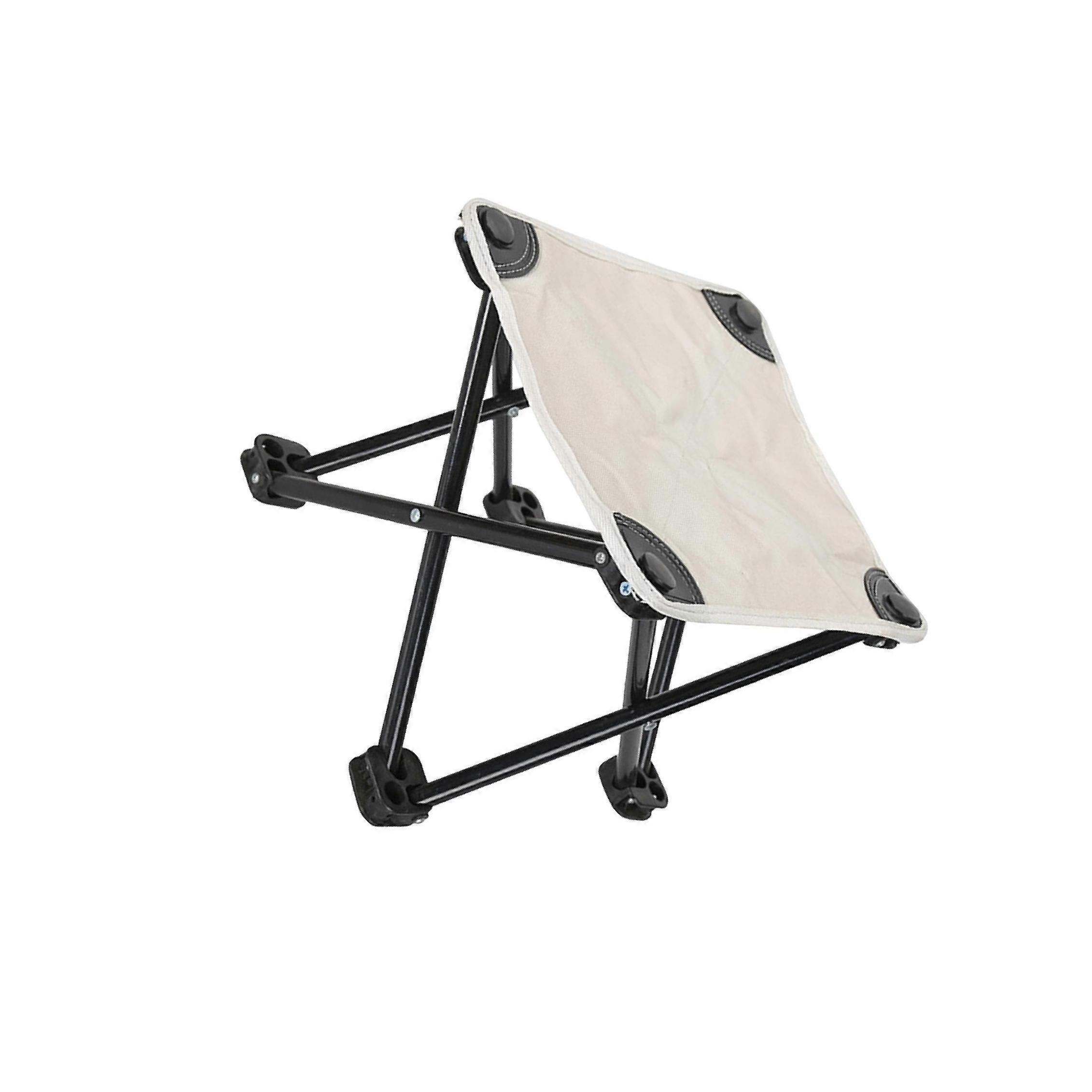 Collapble Stool Footrest Foldable Camping Stool for Camping Outde Picnic White without Bag