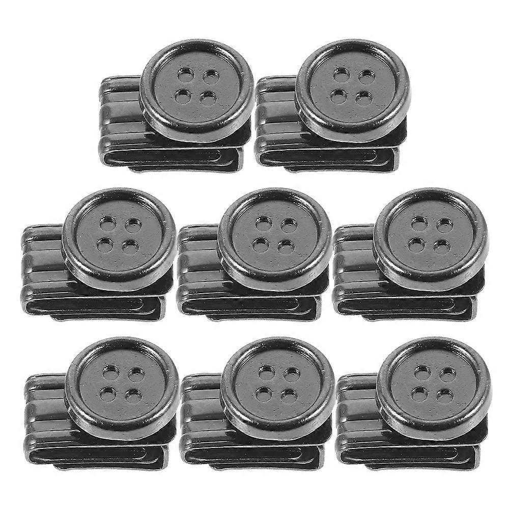 No Sew Buttons Durable Material Metal Finish Round Shape for Shirts Hats 8Pcs