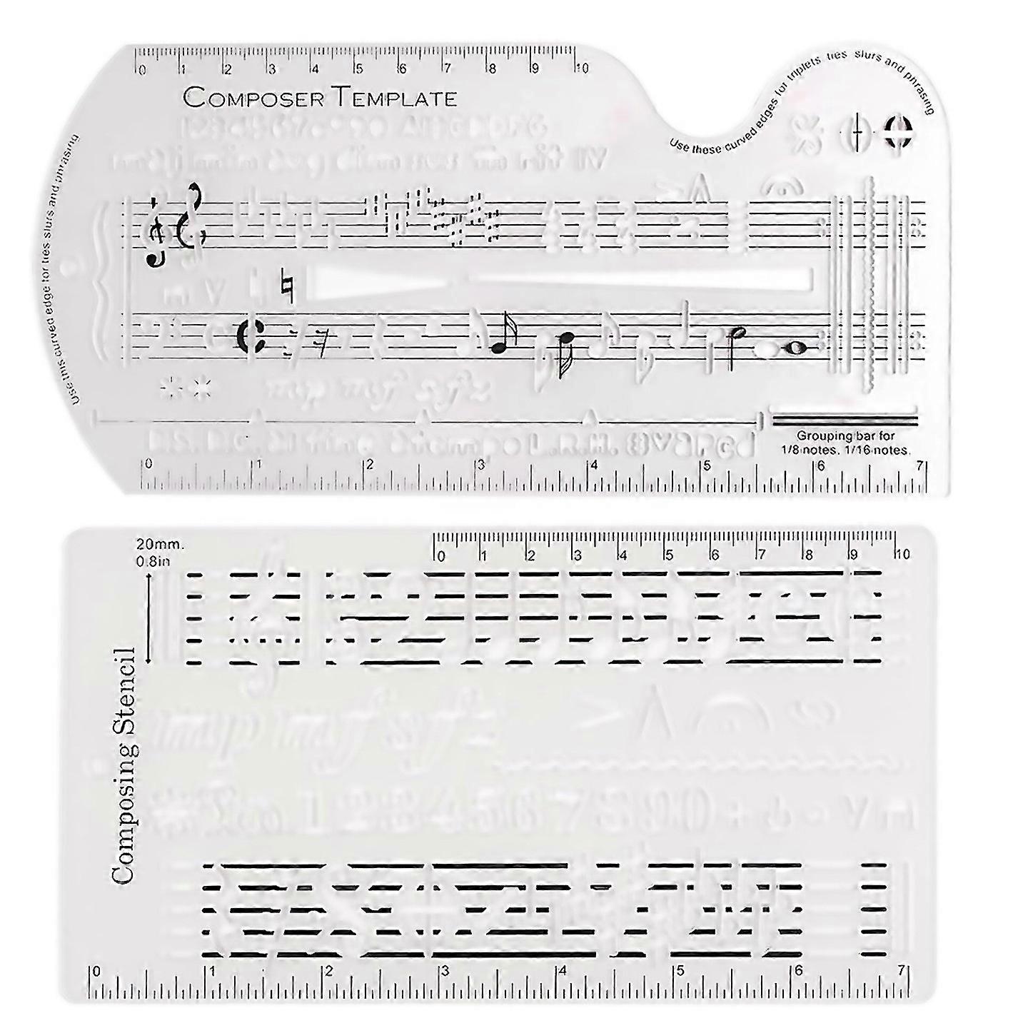 For Song Writers Composing Template Stencil