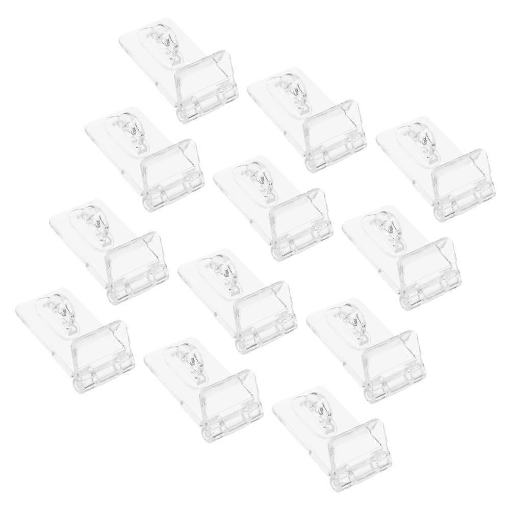 Acrylic Box Latch Clasps 12 Sets for Home Organization Office Storage Transparent Color Securing Cabinets