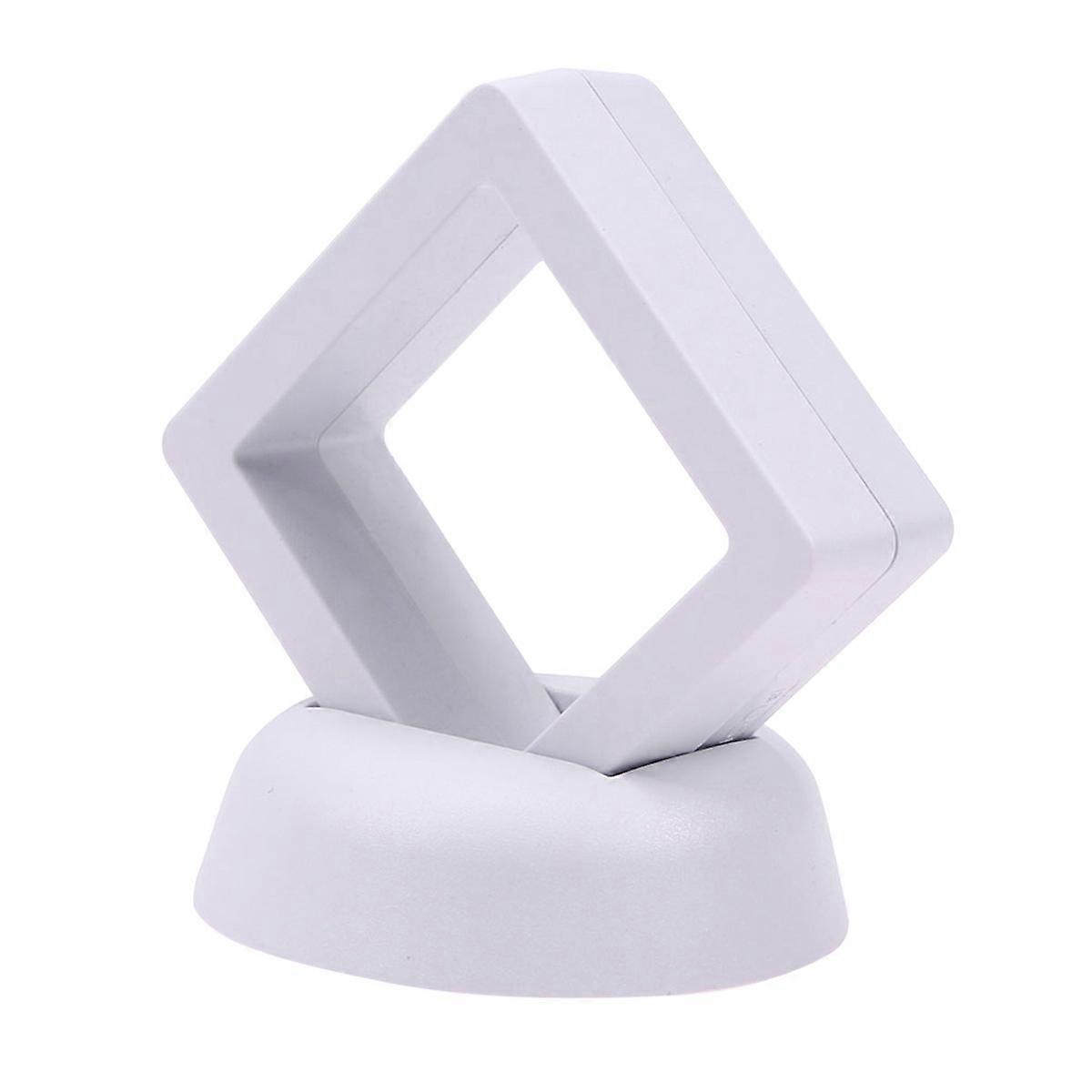 Coin Display Easel Holder for Collectibles 4Pcs White Rack