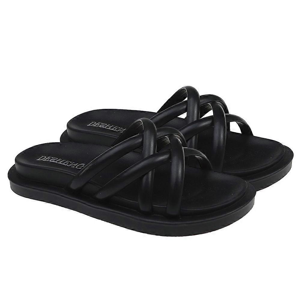 Summer Shoes Flat Sole Creative Sandals 2Pairs Black Style