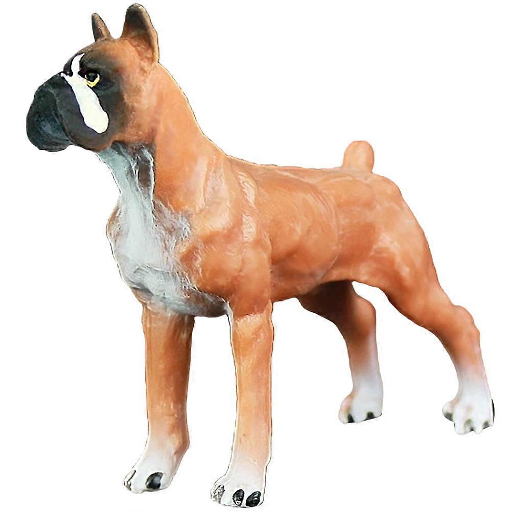 Dog Figurine Adornment 3Pcs Standing Puppy Model Ideal For Home Decoration With Brown Color And Craftsmanship
