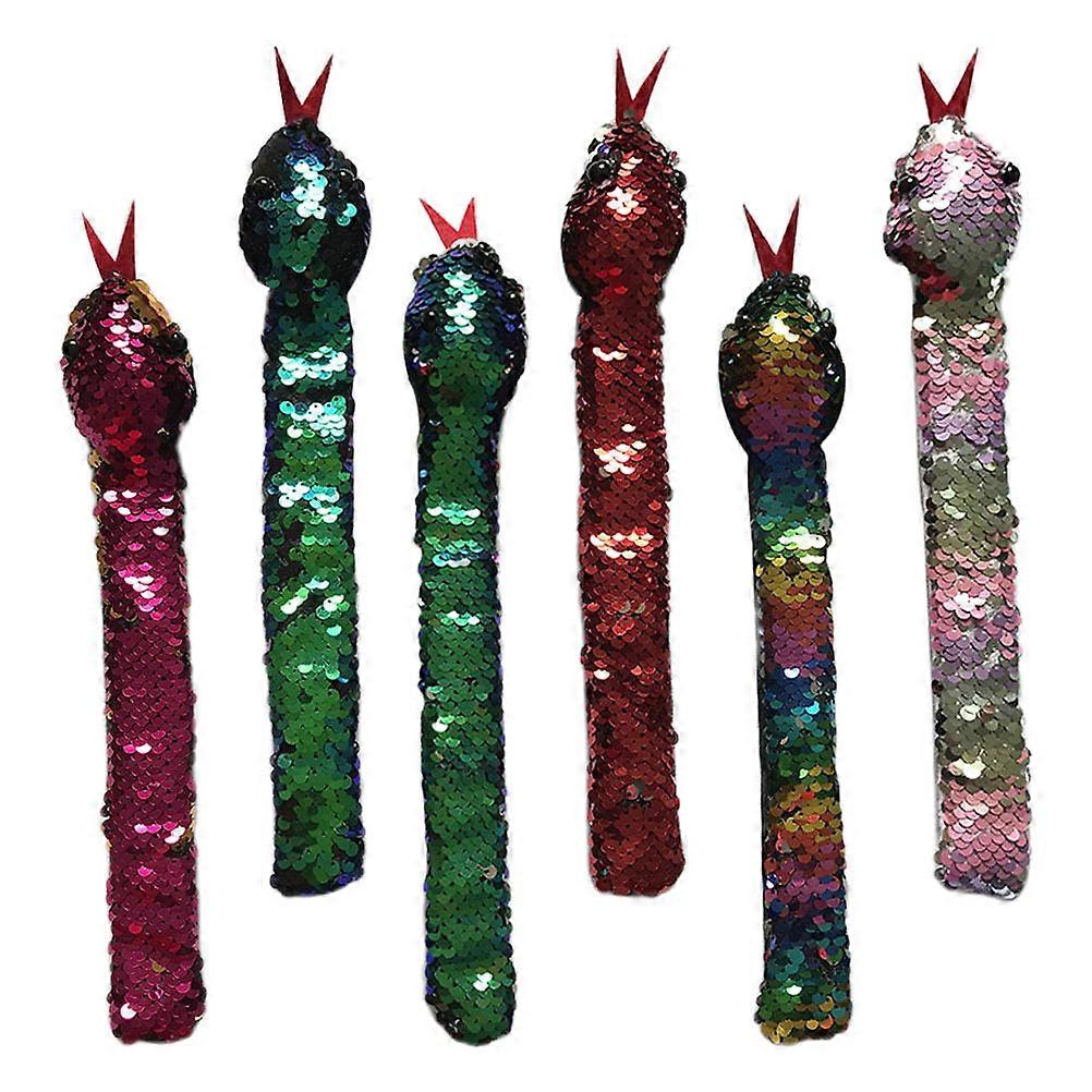 Sequin Snake Slap Bracelets Kids Slap Bracelet Toy 18Pcs Assorted Colors