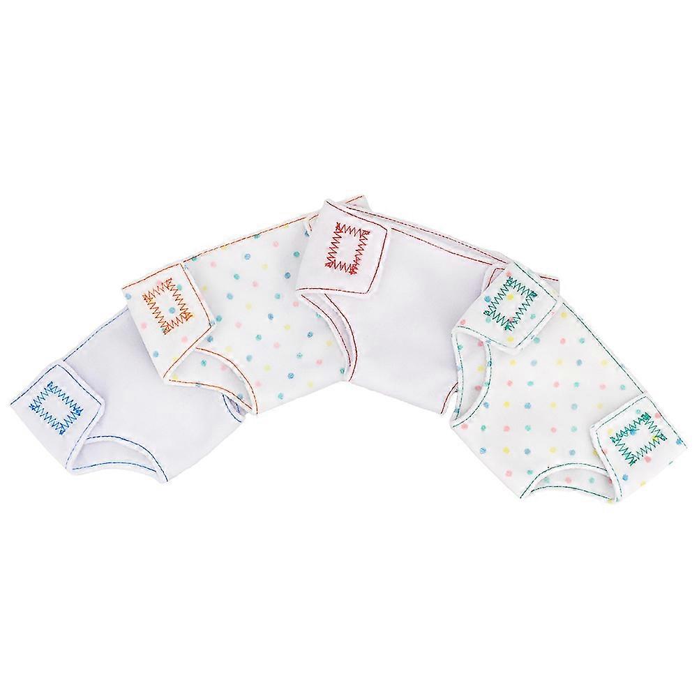 Doll Diapers 4Pcs For 18 Inch Doll Funny Dressing Game Clothes Assorted Color Adjustable Tape Easy To Put On And Off