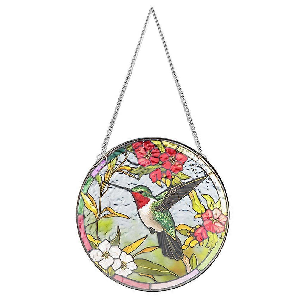 Hanging Stained Acrylic Pendant Decor for Home 2Sets