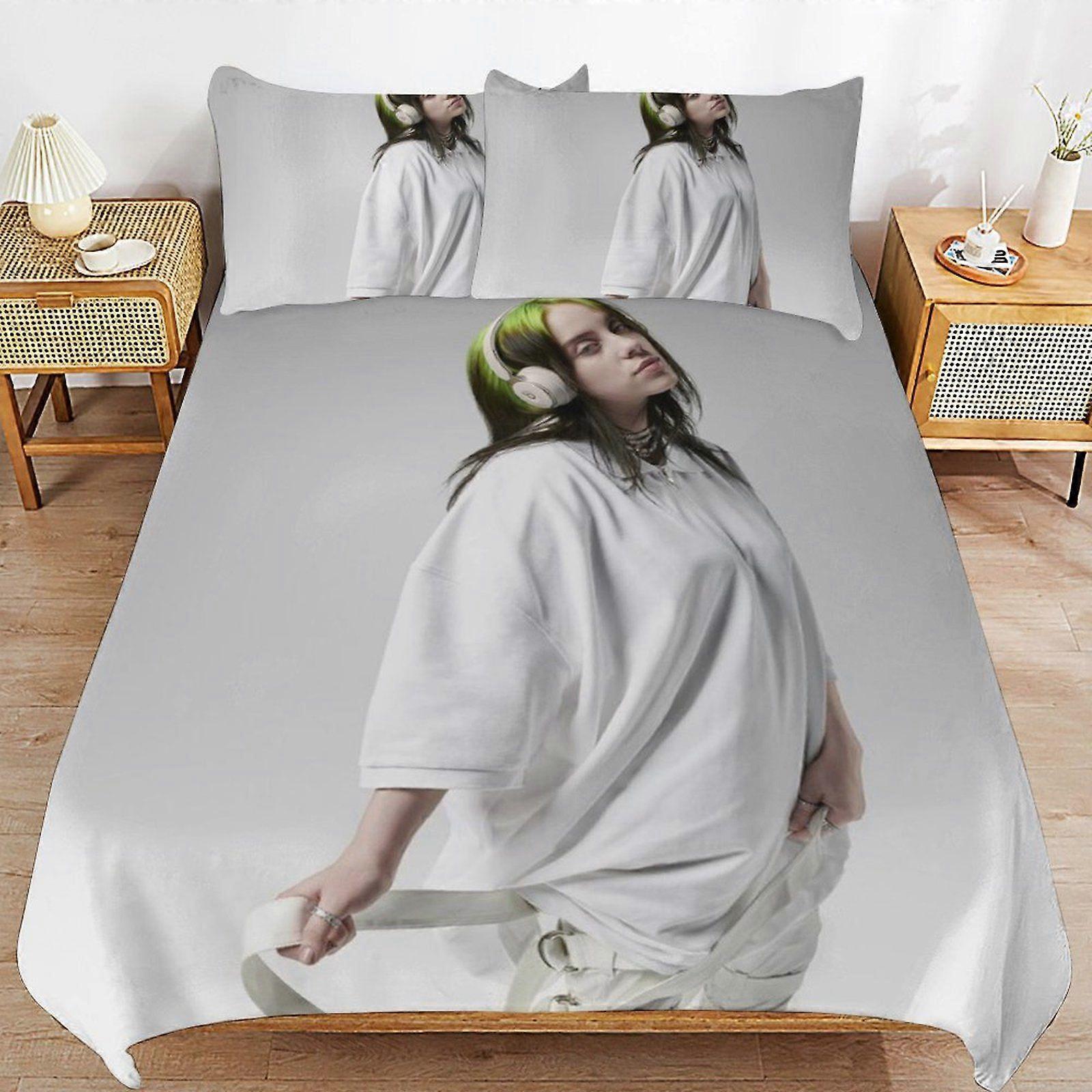 x436 Billie Eilish Complete Bed Solution Long Thread Use Durable Zip Soft Touch Duvet Cover Sets Practicality z436