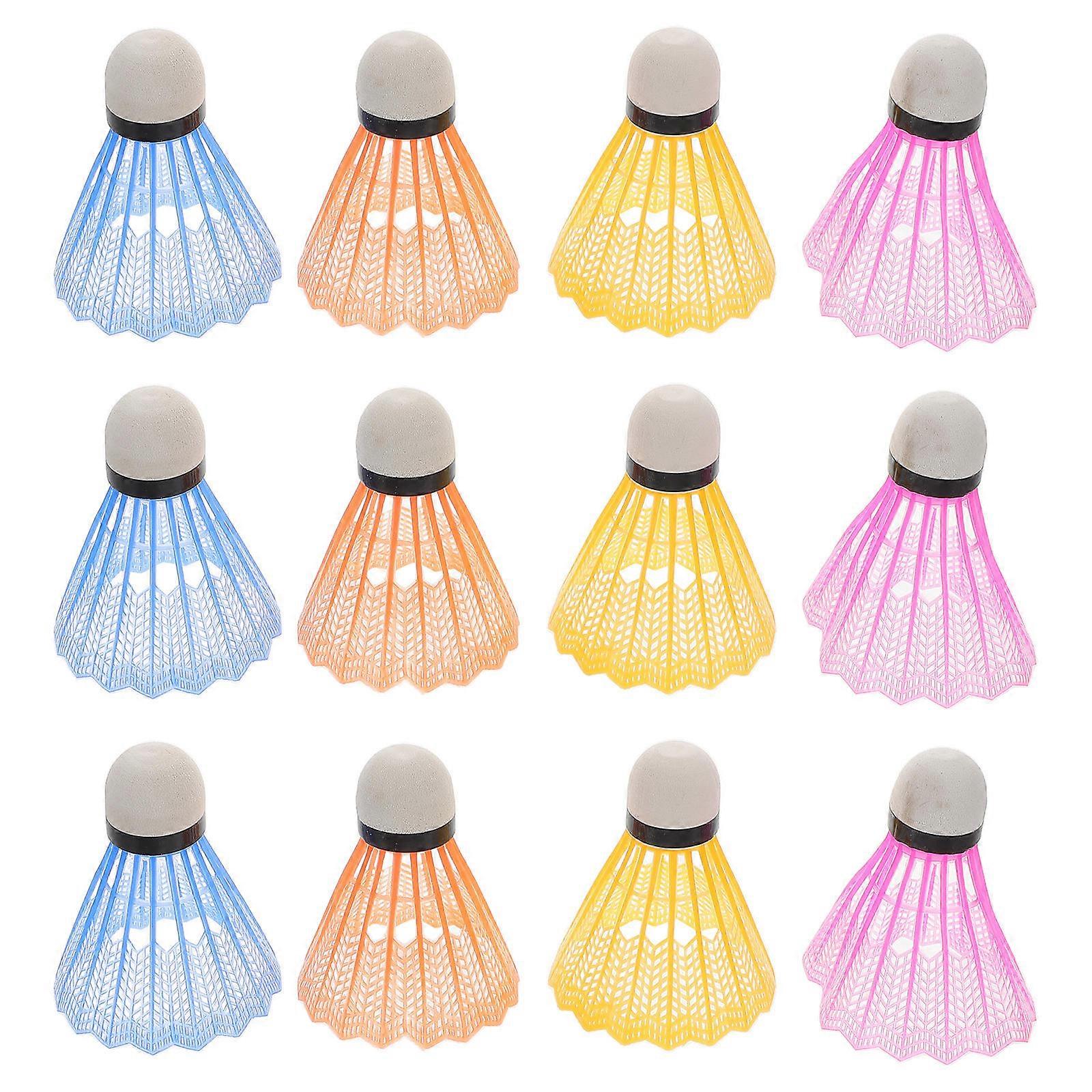 Badminton Shuttlecock Plastic Birdie Balls for Competition 48Pcs Set