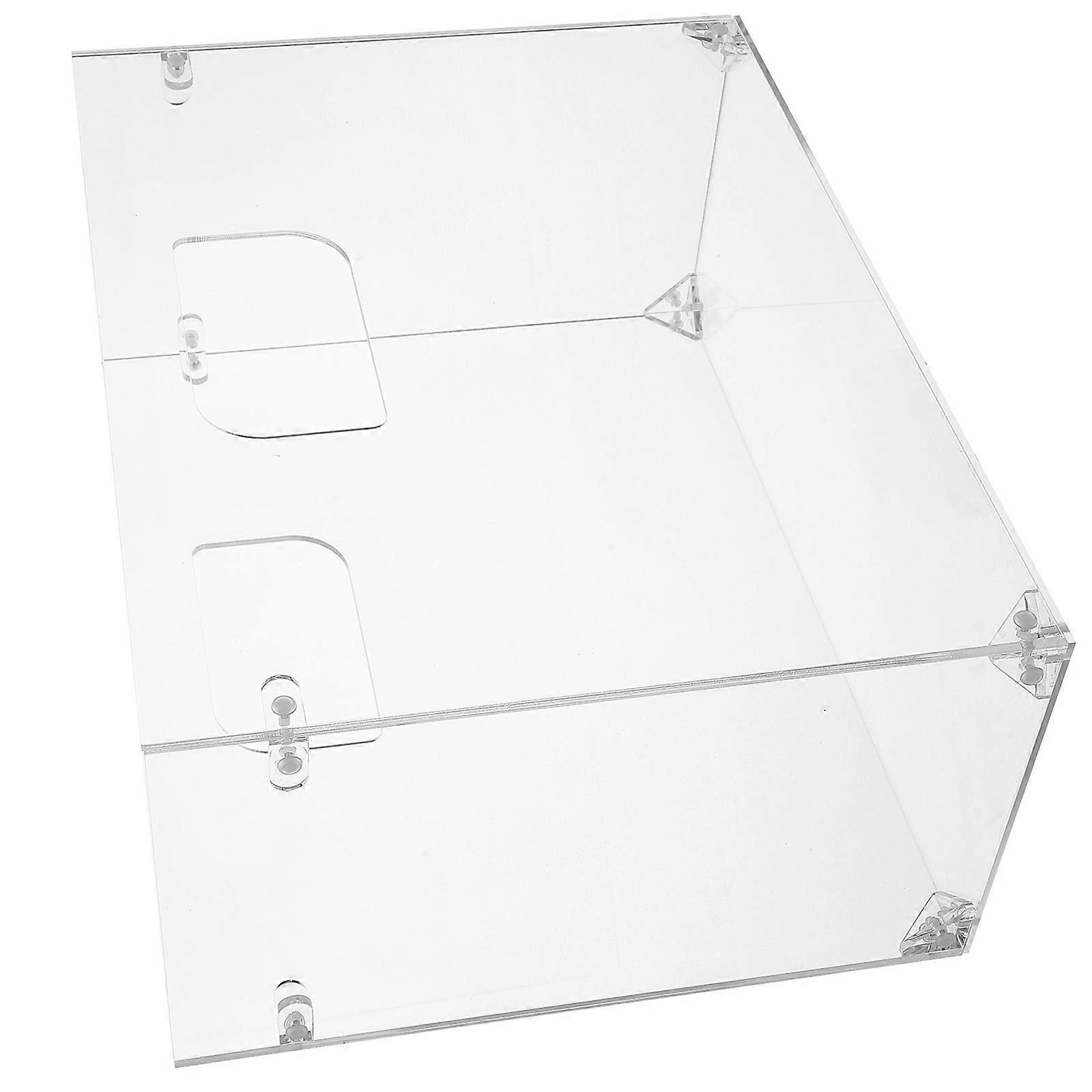 Clear Acrylic File Organizer Box for Office Document Holding 2Pcs